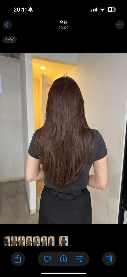 ロング カラー レイヤーカット カット ヘアカラー トリートメント 縮毛矯正 髪質改善寺坂雄飛💐のヘアスタイル