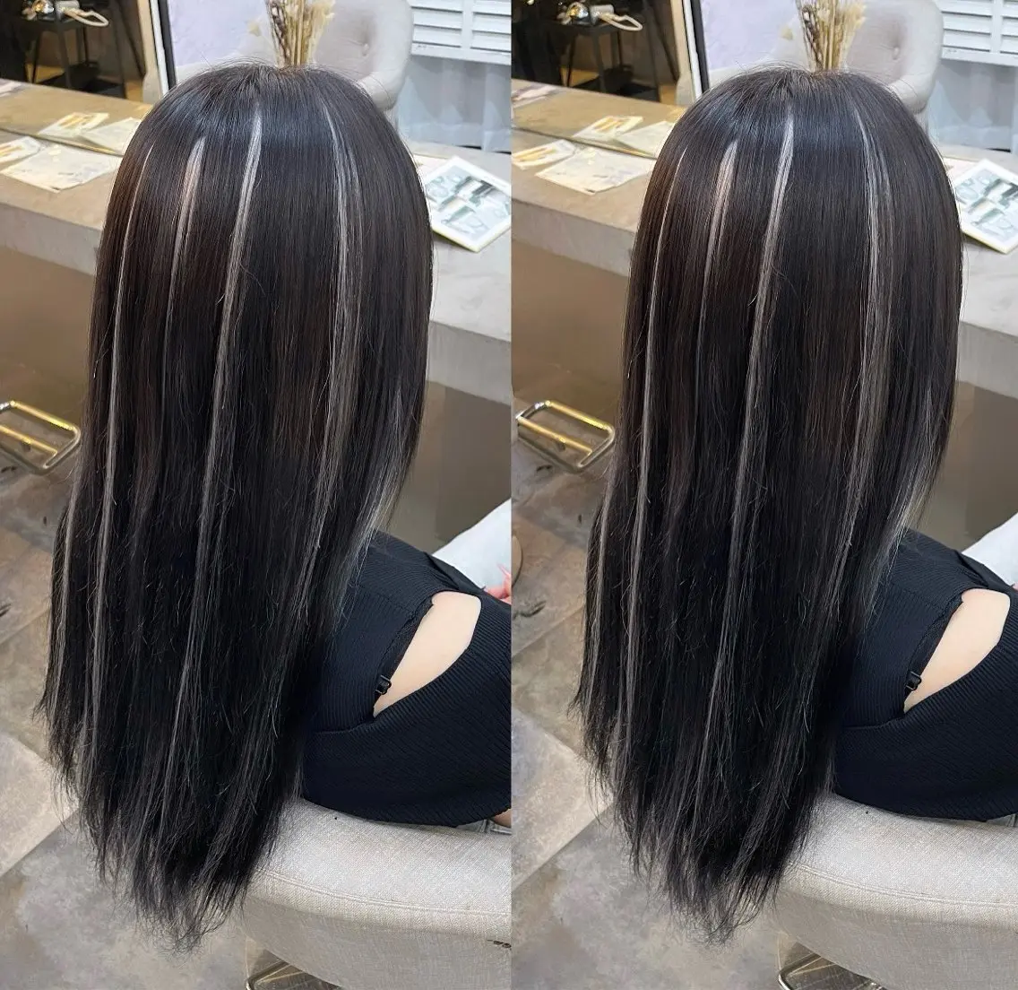 🩶🫧胸くらいの長さの方に🫧🩶最高級人毛100%シールエクステ40本の写真
