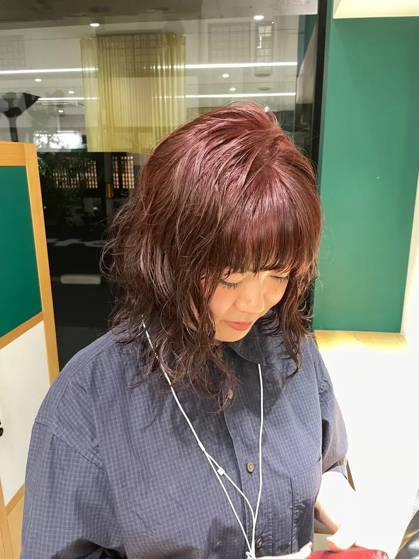 カラー パーマ 堀 愛希子のヘアスタイル