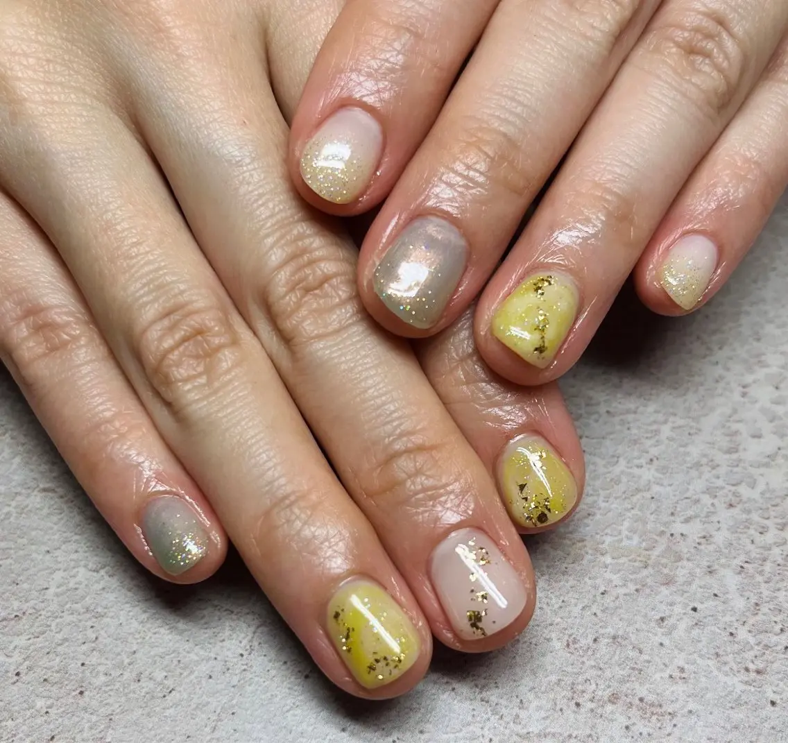 ネイル アートネイル 春ネイル ハンドネイル HazeGrass NAILのネイルデザイン