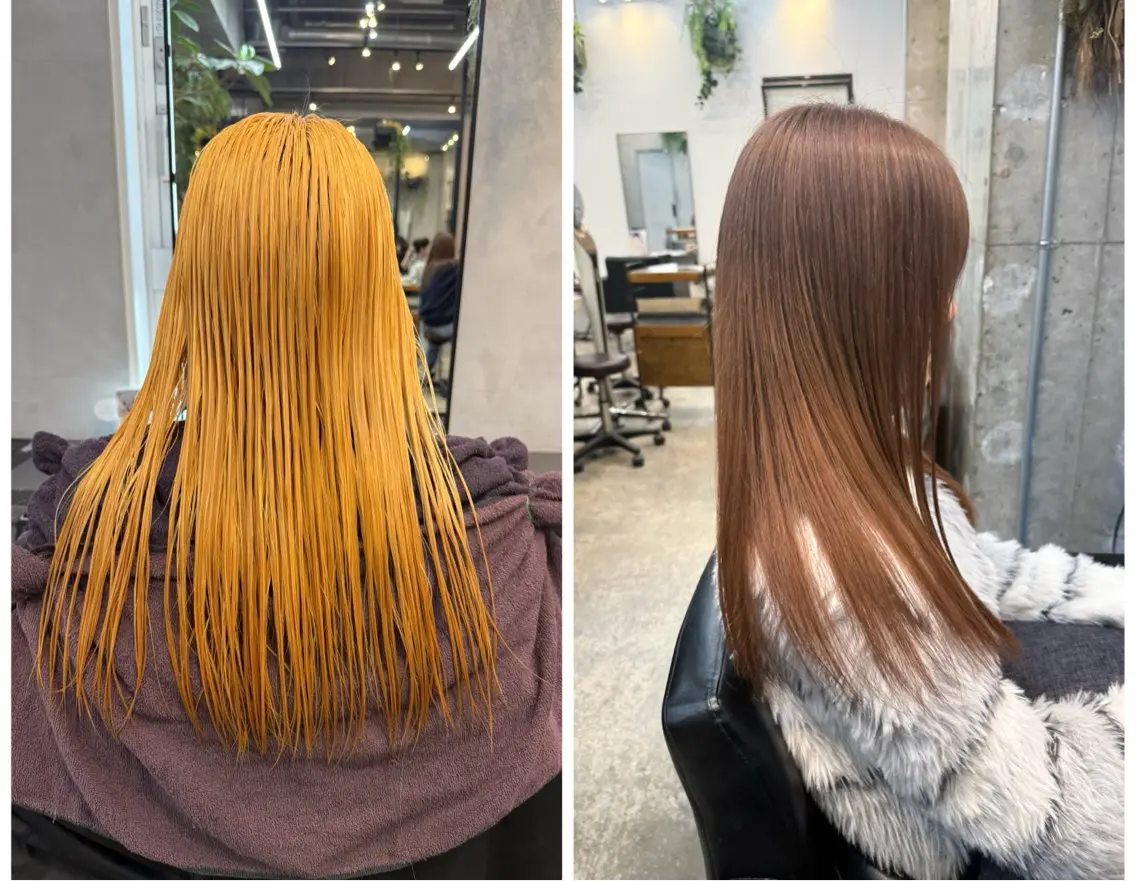 ロング カラー ベージュカラー ブリーチ ダブルカラー ハイトーンカラー ブリーチなしカラー 川口開世 cutのヘアスタイル