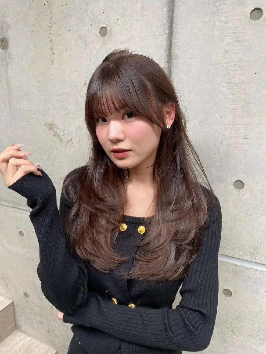 ロング カラー カット ヘアカラー トリートメント Lond Roleのヘアスタイル
