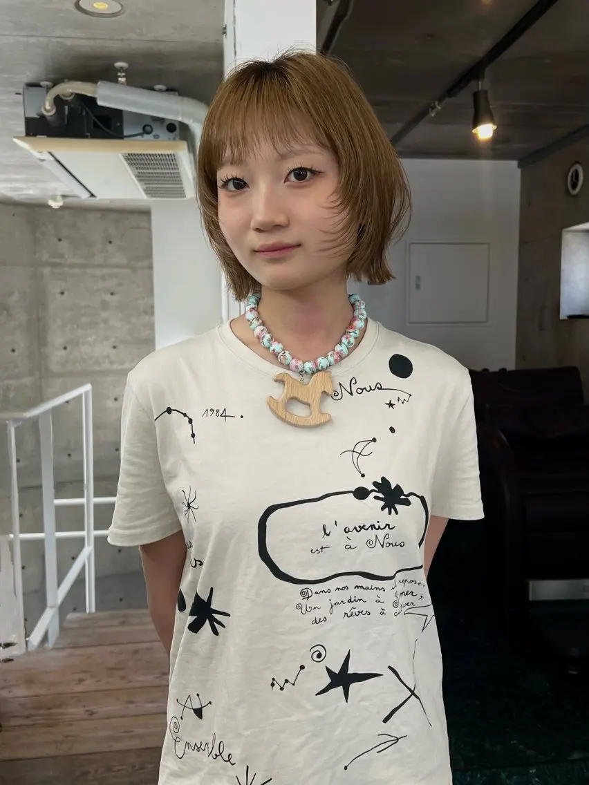 ショート カット nene 暖色/艶感カラー🥯のヘアスタイル