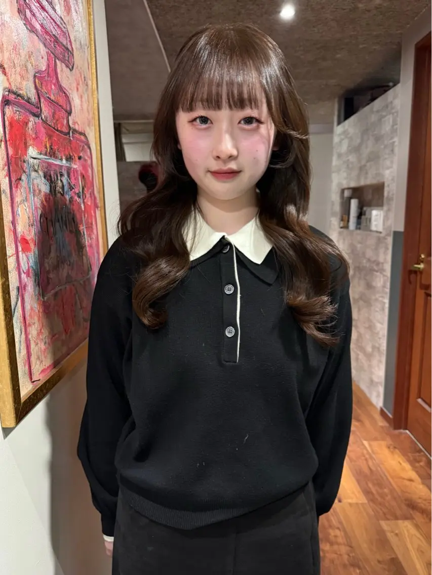 ロング カラー ブリーチ ブリーチなしカラー カット ヘアカラー トリートメント mai / linoah˚✧のヘアスタイル