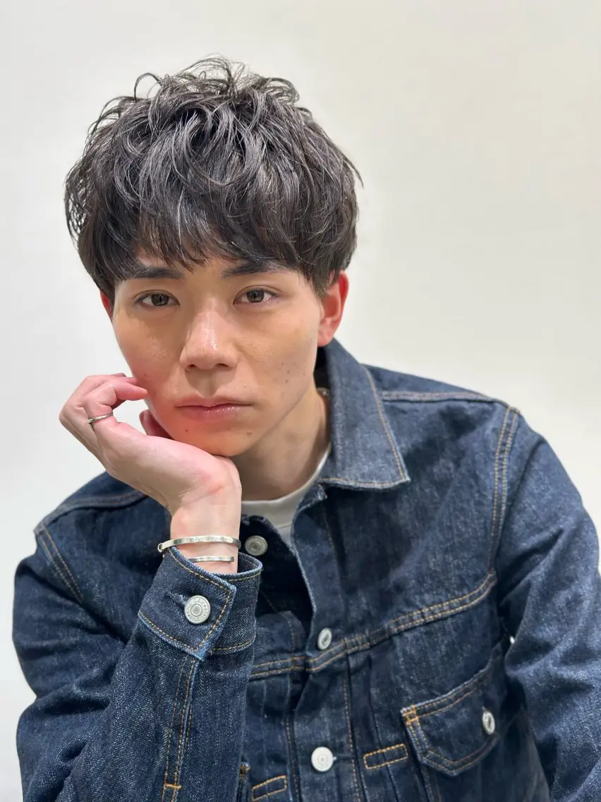 ショート パーマ 池袋センターパート No.1 裕大のヘアスタイル