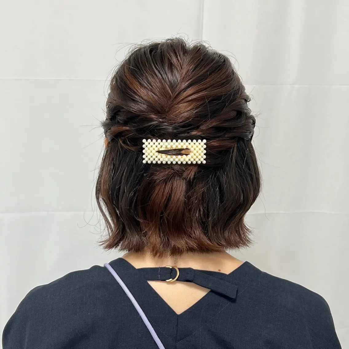 ヘアアレンジ ハーフアップ ボブ 川崎ヘアメイク🪞 CHATEAUのヘアスタイル