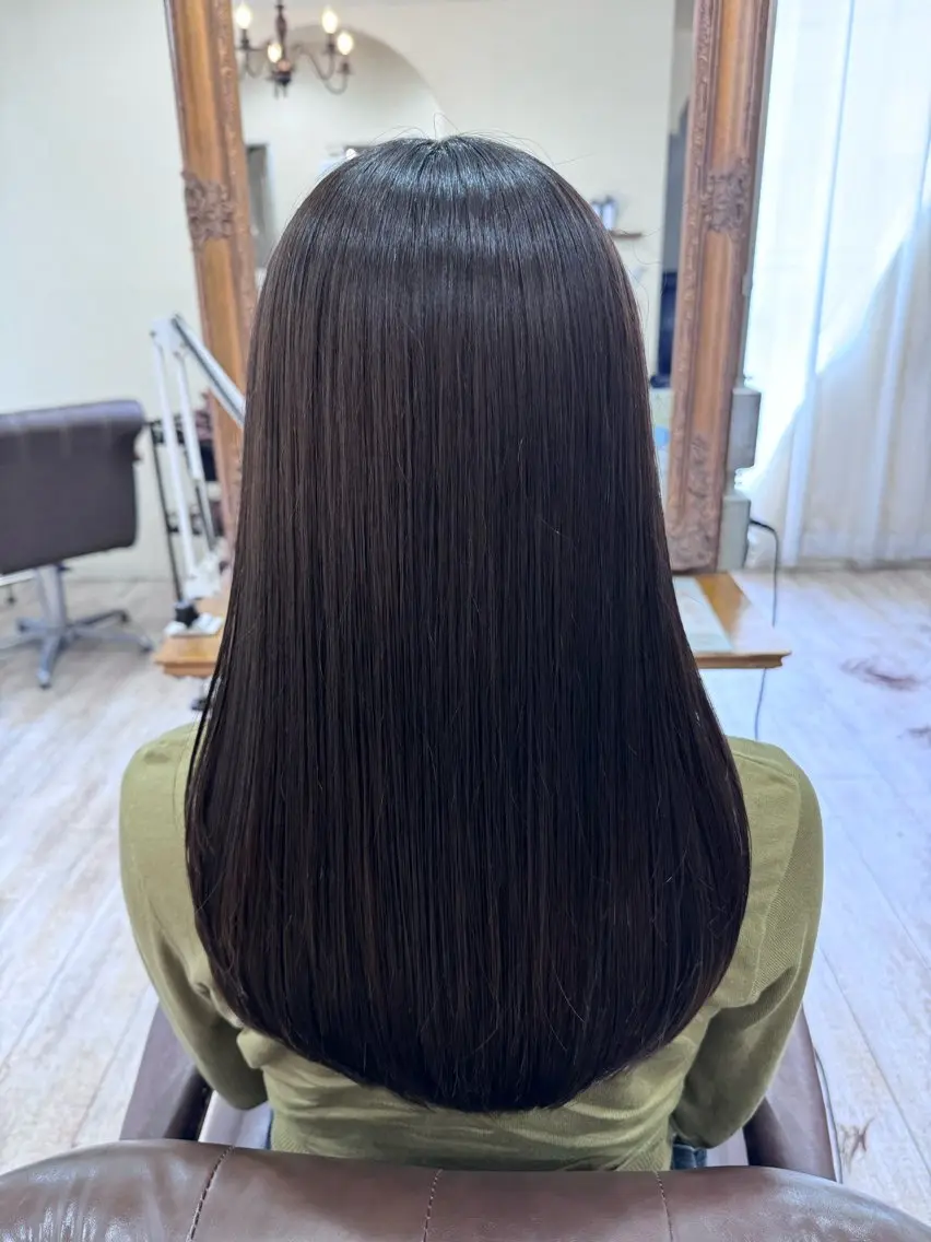 ロング カラー 髪質改善 レイヤーカット ロング トリートメント カット ヘアカラー トリートメント 新越谷noble店長 松本拓也▶◀*.のヘアスタイル