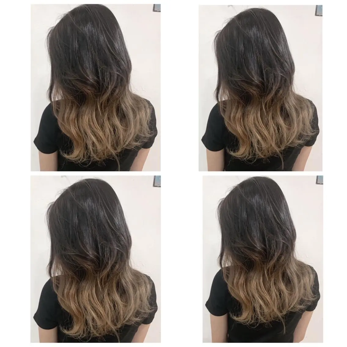 セミロング カラー アッシュ バレイヤージュ ブリーチ デザインカラー グレージュ カット ヘアカラー トリートメント 京都大人女性ショート 徒歩1分/秋山のヘアスタイル