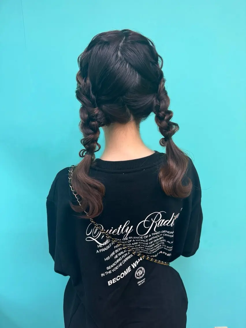 セミロング ヘアアレンジ カチューシャ 浴衣 ヘアセット 新宿|ヘアセット専門 |aira*。゚のヘアスタイル