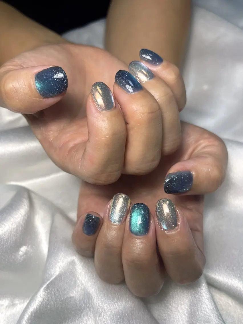 ネイル フラッシュネイル マグネットネイル Soiné ソワネのネイルデザイン