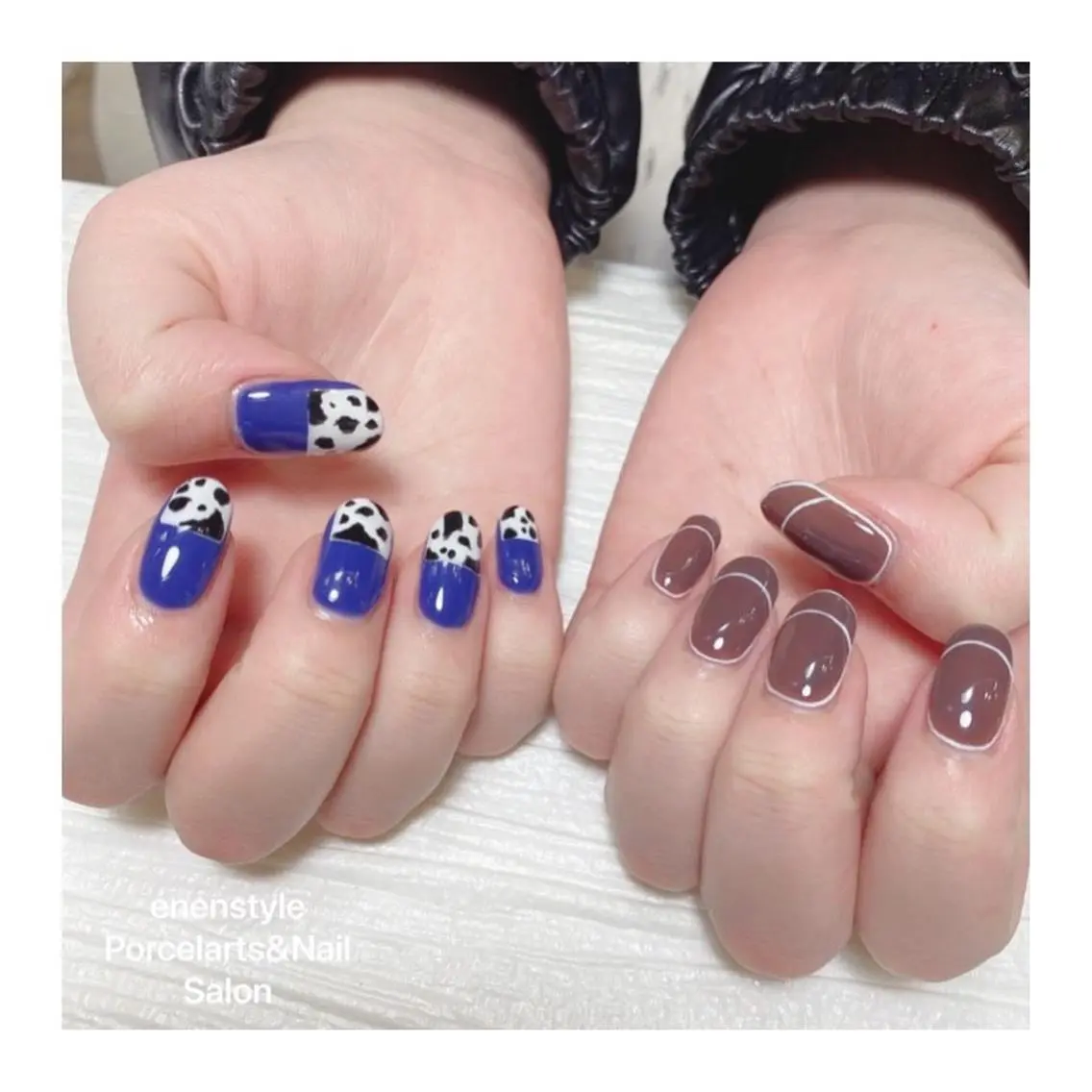 ミディアム ネイル ハンドネイル 🐾enen style 🐾のネイルデザイン