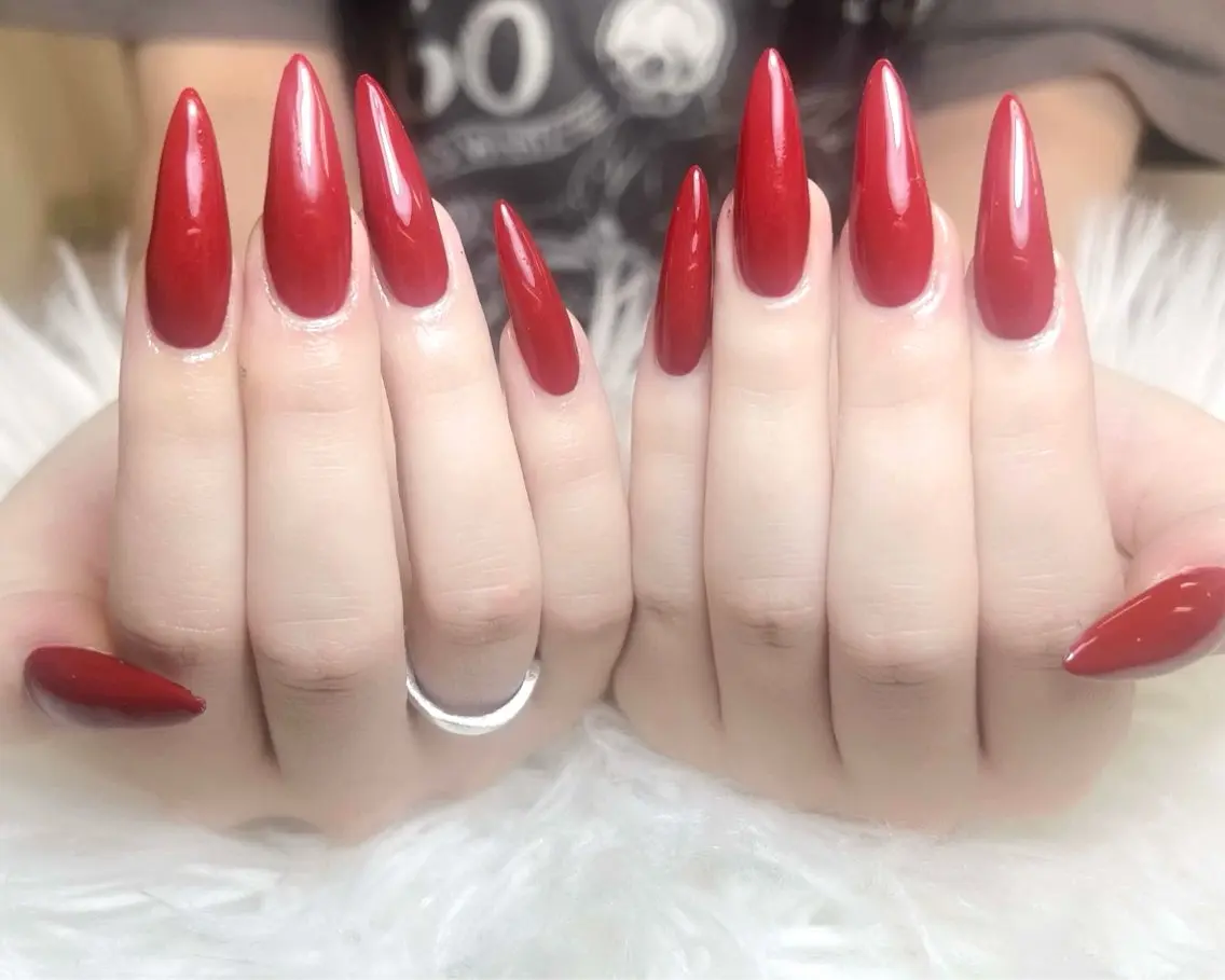 ネイル チークネイル 長さ出し フラッシュネイル フレンチネイル グラデーション ハンドネイル AN NAIL SALONのネイルデザイン