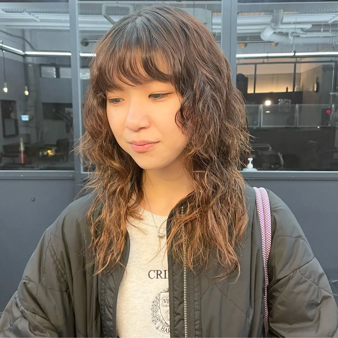 ミディアム パーマ メンズ ミディアムパーマ メンズパーマ メンズウルフカット ウルフカット カット パーマ ✂︎ウルフ・ショート ✂︎MIKUNIのヘアスタイル