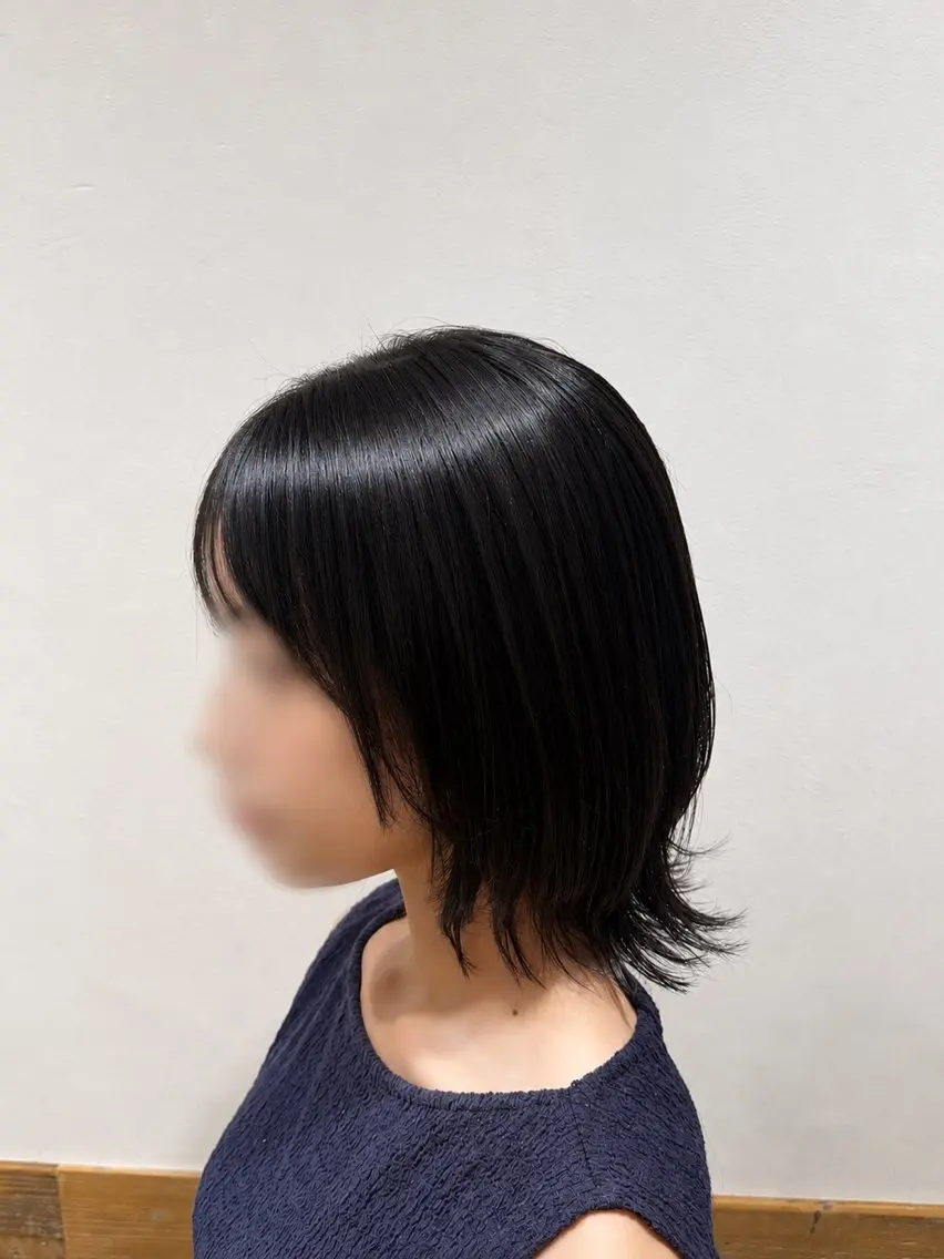 ミディアム カラー ボブレイヤー ボブ レイヤーカット カット ヘアカラー 林 彩香のヘアスタイル