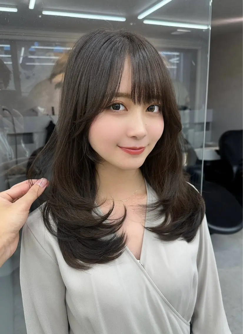 カラー ブリーチなし透明感 カラー‎🩵/りおのヘアスタイル