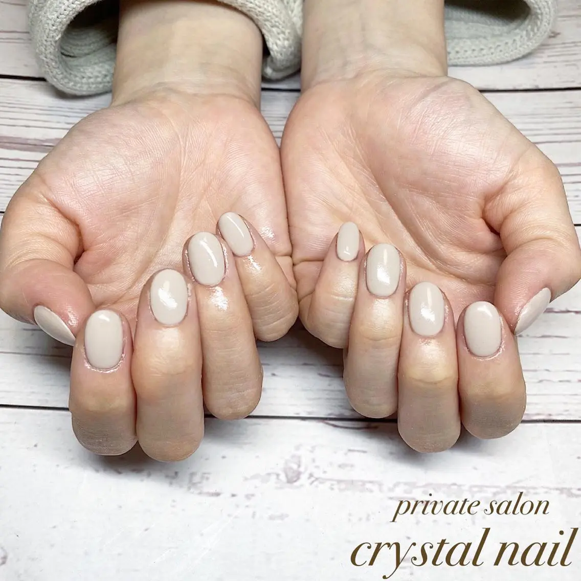 ネイル ワンカラーネイル Crystal Nailのネイルデザイン