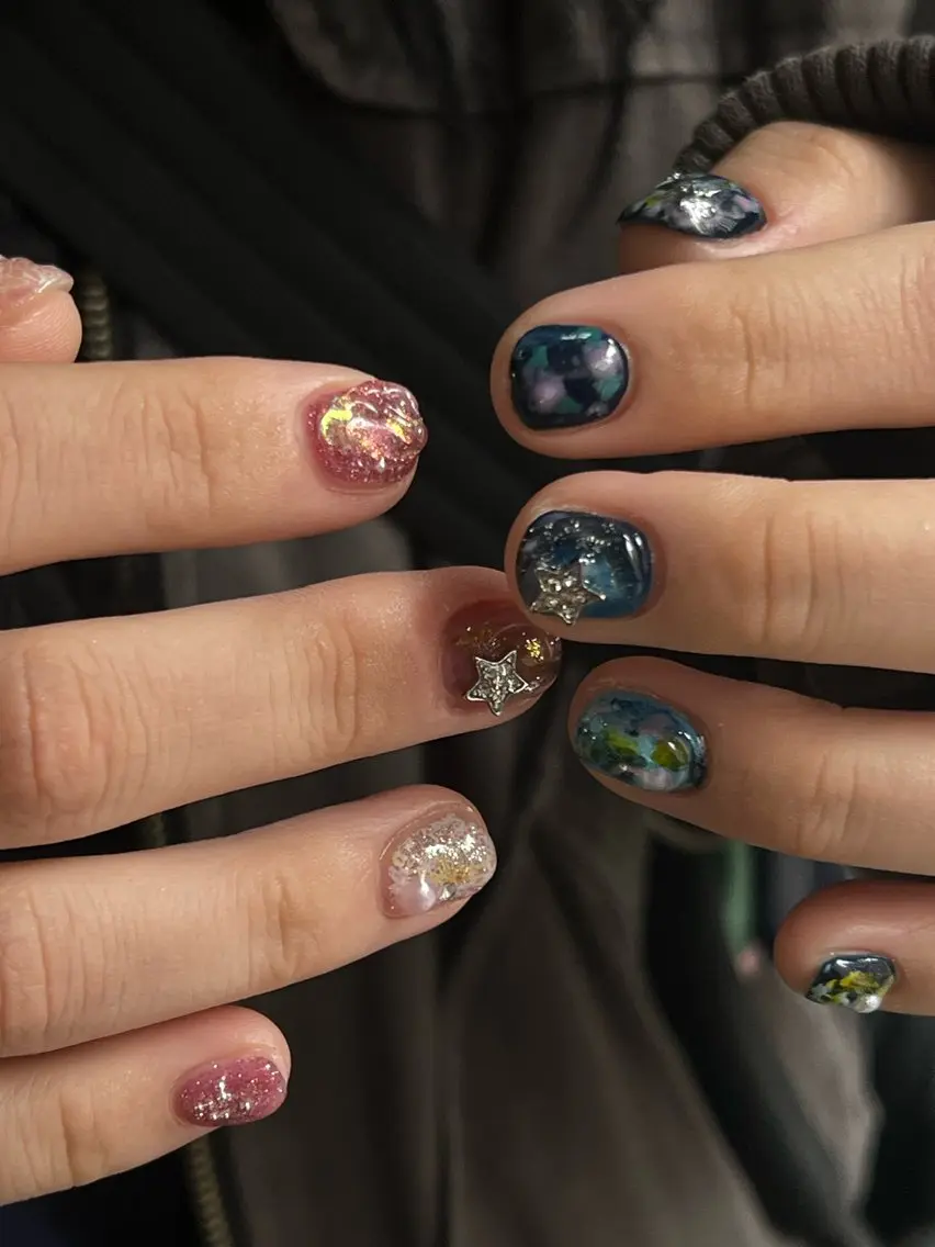 ネイル ハンドネイル Hata nail 🎀個性派ニュアンスのネイルデザイン