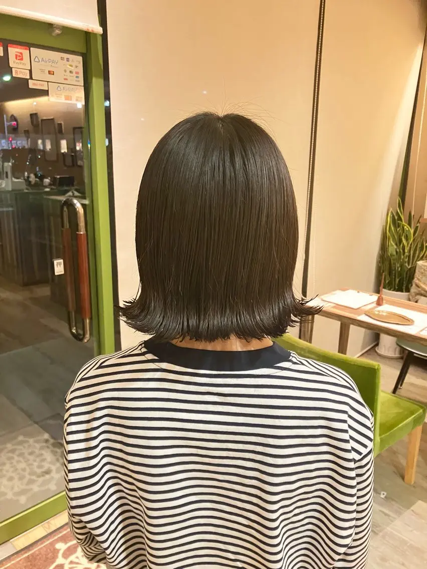 ミディアム ボブ 外ハネヘア 森田 研司のヘアスタイル