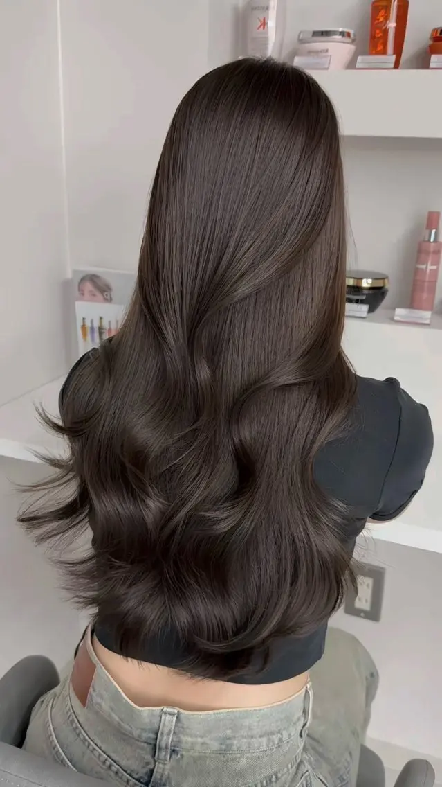 ロング カラー グレージュ モカグレージュ ヘアカラー 心斎橋/ヘアカラー あきらのヘアスタイル