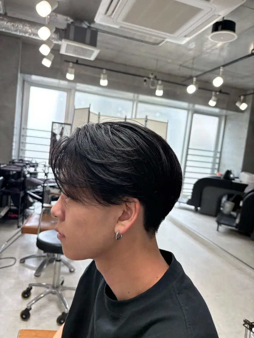 パーマ メンズ センターパート メンズパーマ特化 園田 楓莉のヘアスタイル