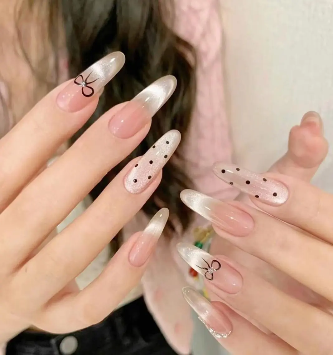 ネイル ハンドネイル チップ長さ出し 専門店のネイルデザイン
