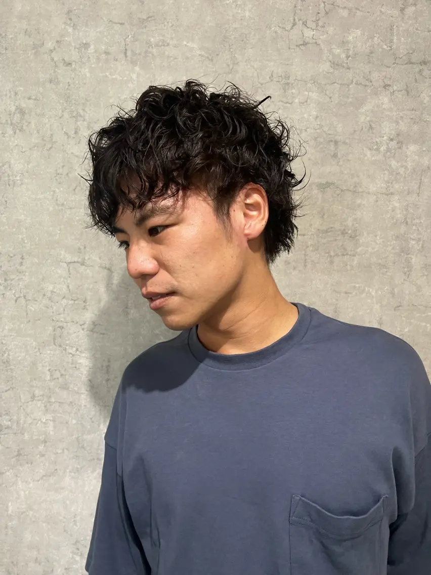 パーマ ウルフカット 福井 采未のヘアスタイル