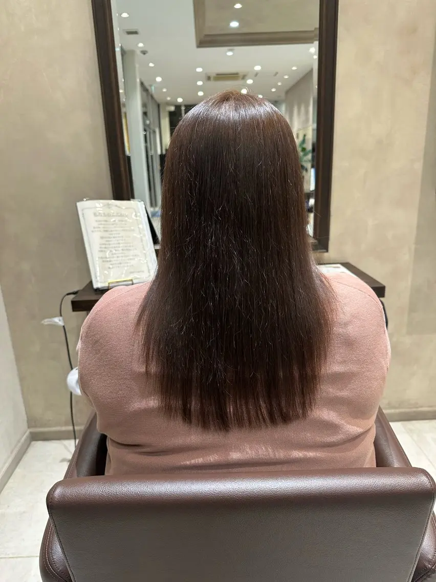 セミロング 縮毛矯正 山本 麟太郎のヘアスタイル