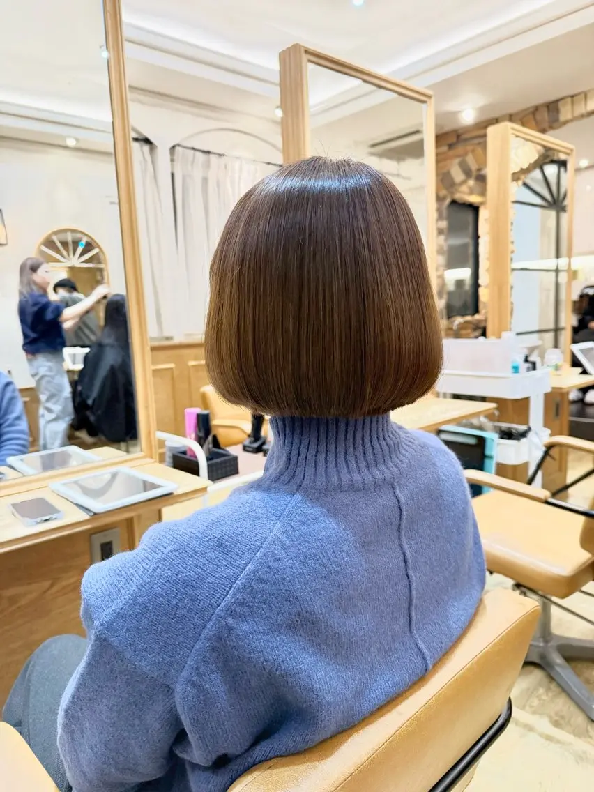ショート ボブ 韓国風ヘア カット ヘアメイク美容師 🦋サカモトレナ🦋のヘアスタイル