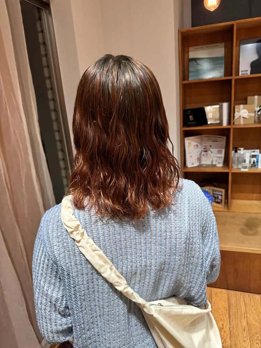 ミディアム パーマ カット パーマ 大橋 芽衣のヘアスタイル