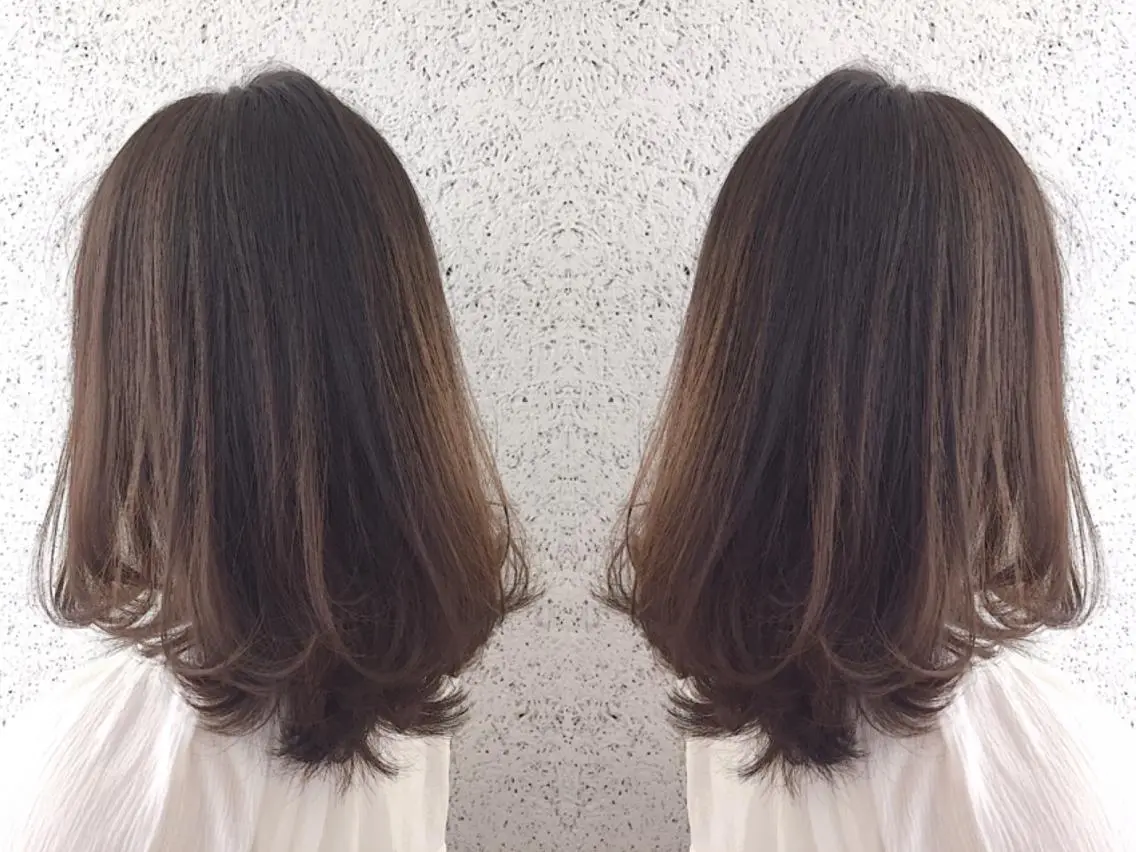 セミロング カラー ヘアアレンジ ブリーチ ブルーカラー ブルーラベンダー 透明感カラー グラデーションカラー ヘアカラー トリートメント ヘアセット ✨ハイクオリティ✨ 山本香也のヘアスタイル