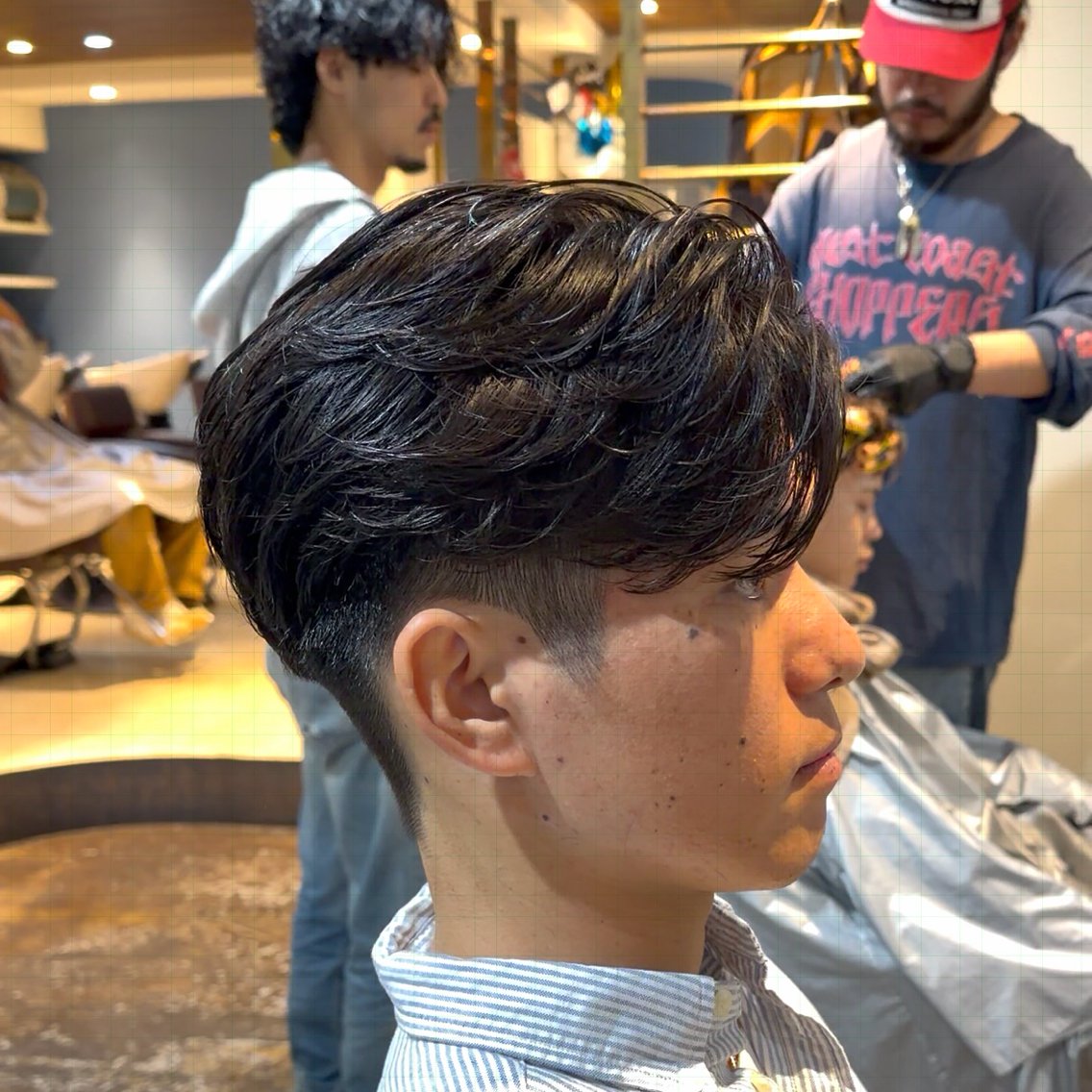 メンズ カット パーマ 原田 黎也のヘアスタイル