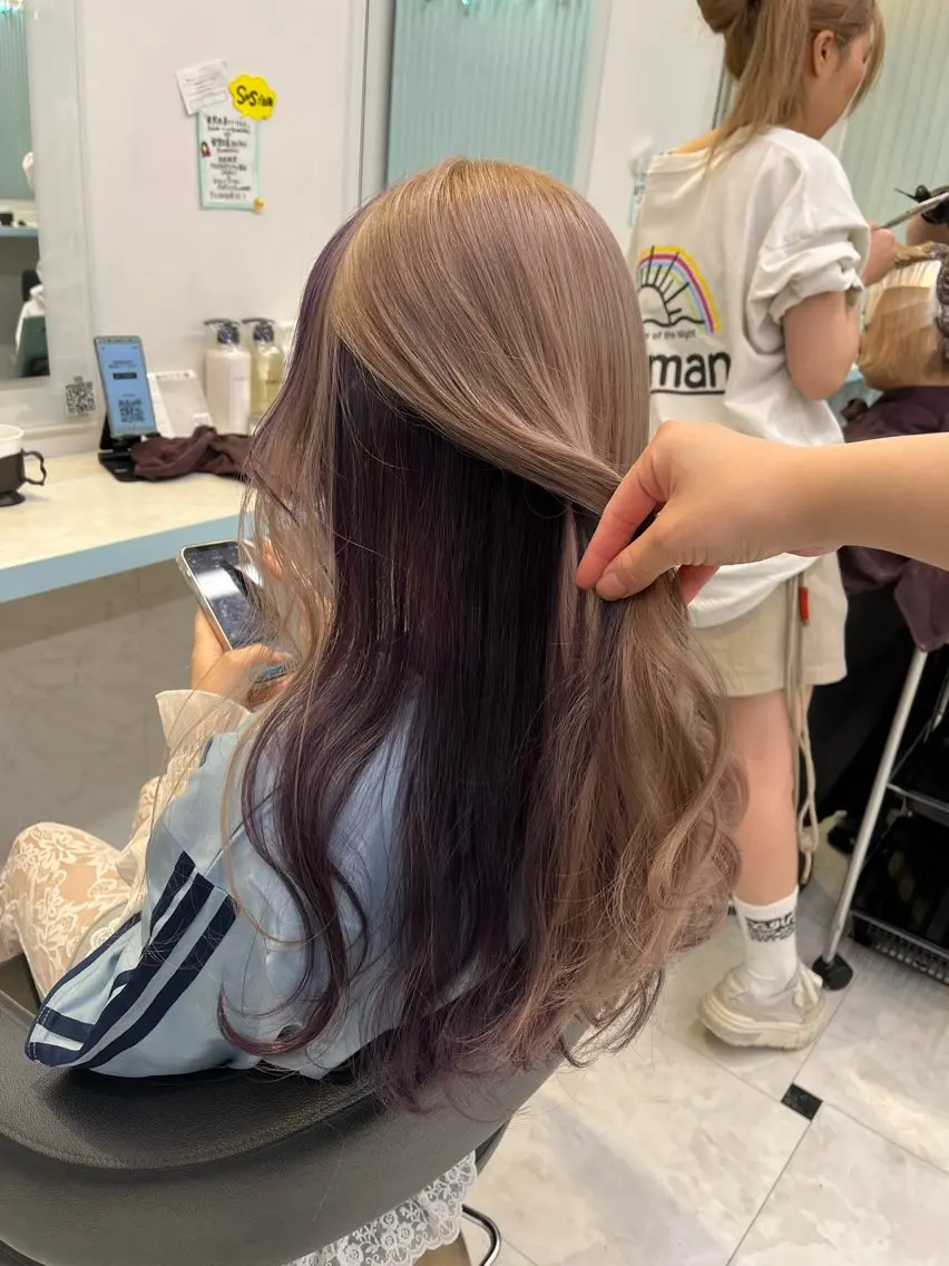 ロング カラー ヘアカラー トリートメント ブリーチカラー 🩵MIZUKIのヘアスタイル