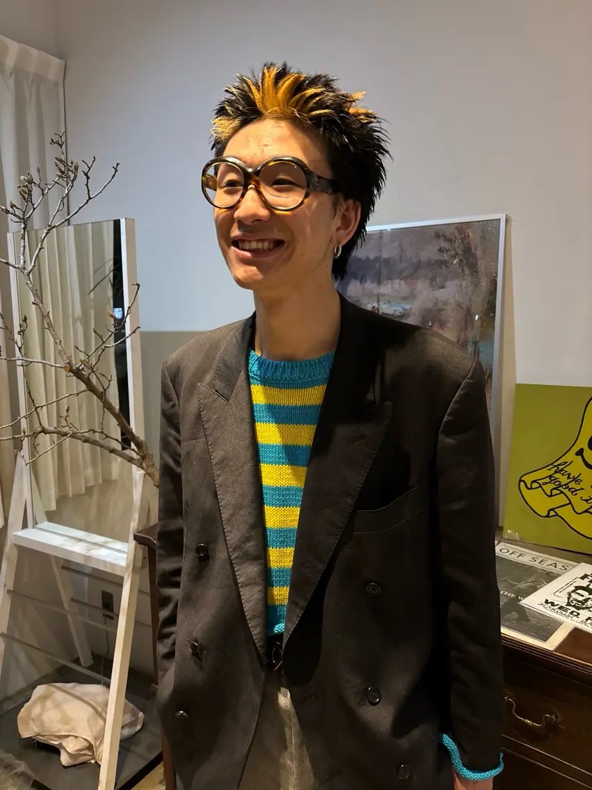 カラー メンズ メンズブリーチ ブリーチ 安藤楓華 fuka andoのヘアスタイル