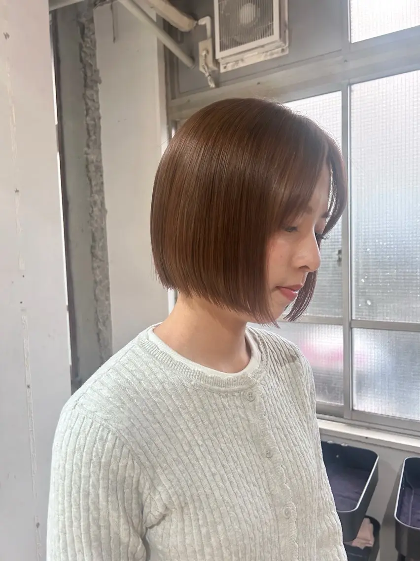 ショート ボブ カット ヘアカラー 玉置七海✨ /透明感/髪質改善のヘアスタイル