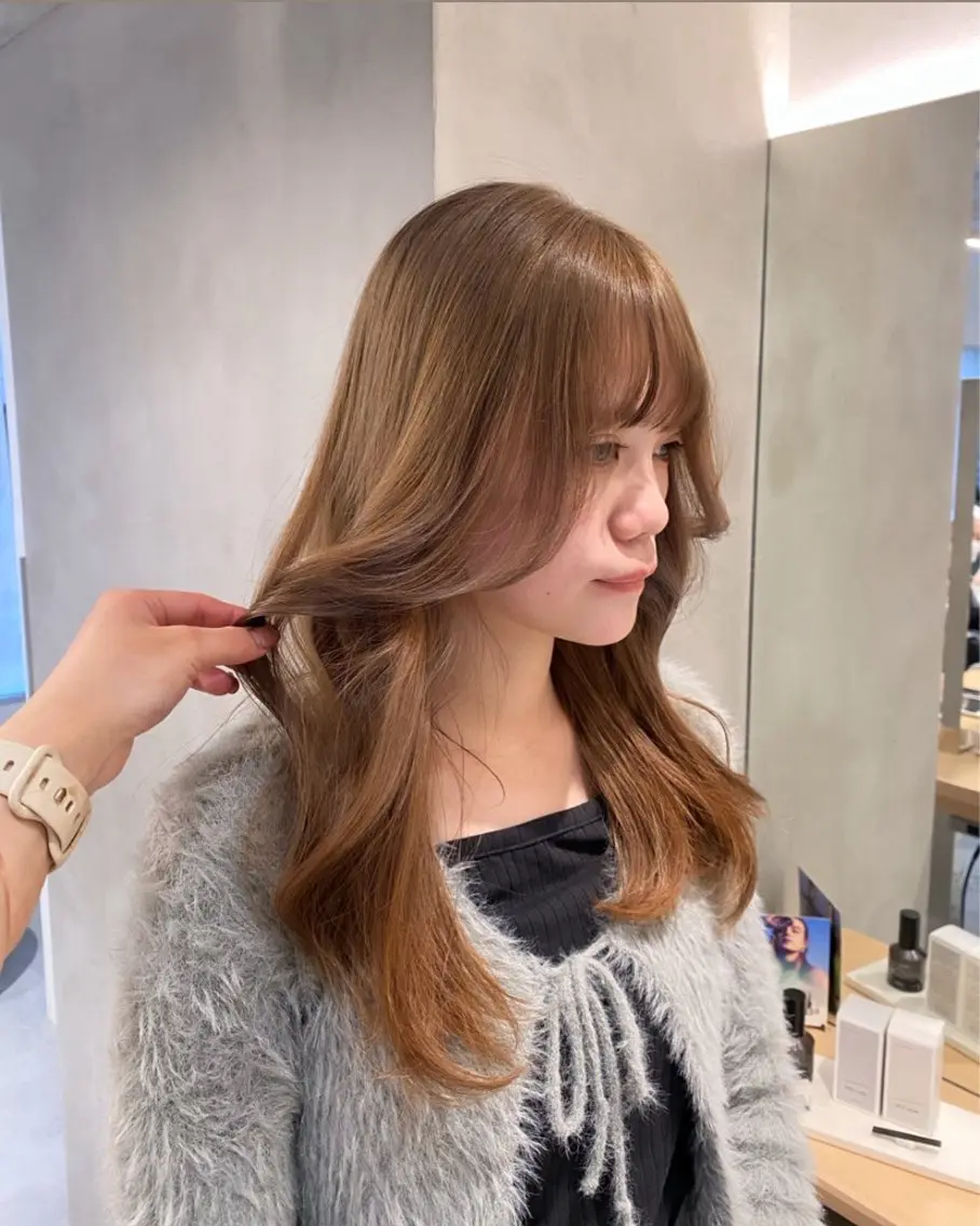ロング カラー ヘアカラー トリートメント ヘッドスパ ヘアセット 似合わせボブ✨️ RIEのヘアスタイル