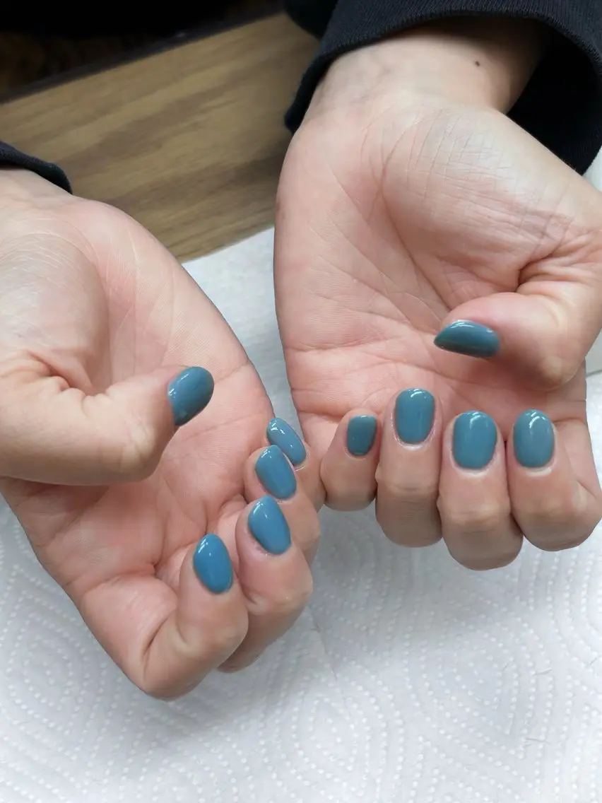 ネイル ブルー Lily橋本店 nanahaのネイルデザイン
