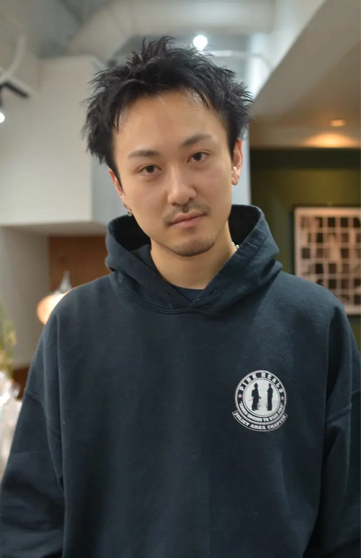 ショート メンズ グランジヘア 無造作ヘアHYUGAのヘアスタイル