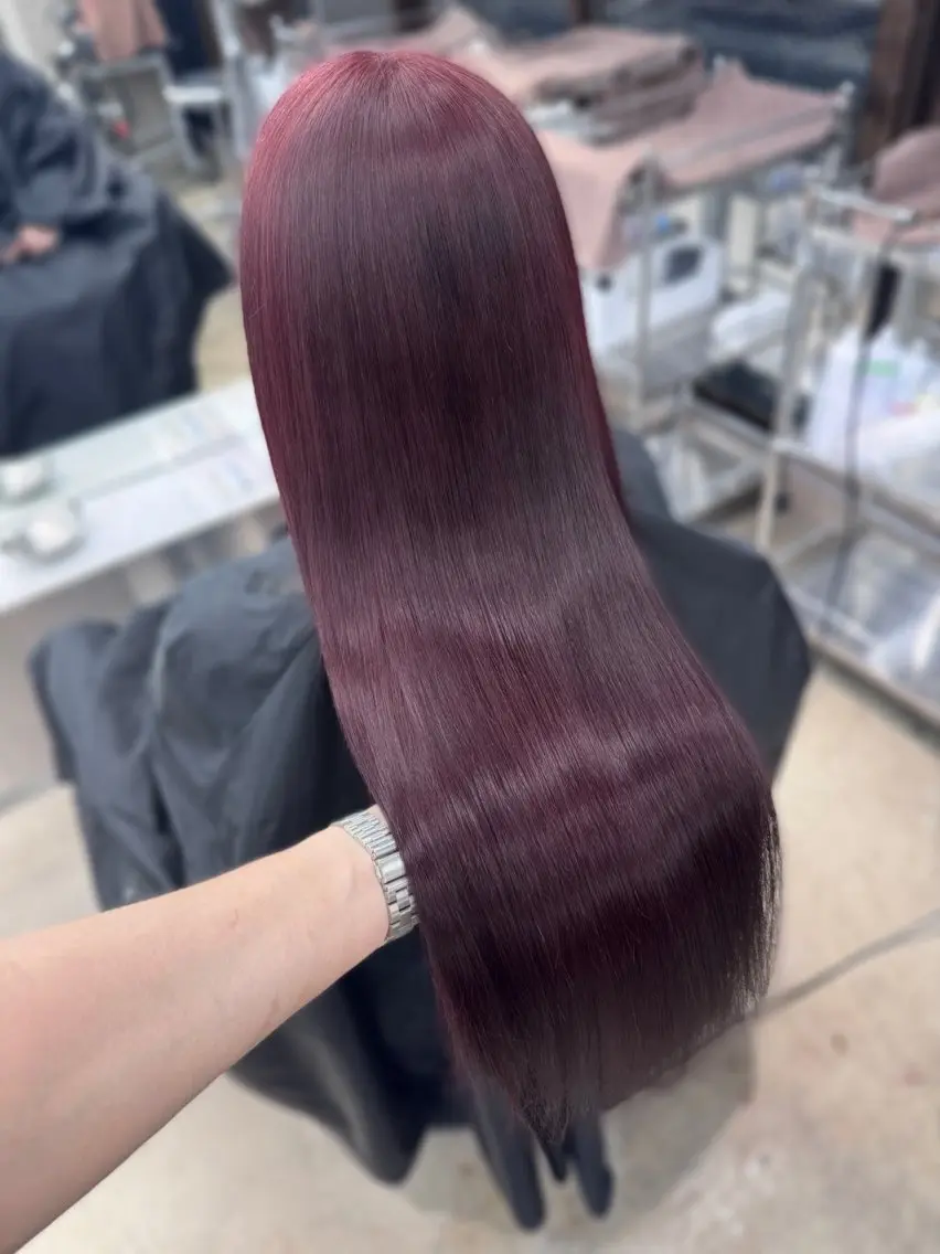 セミロング カラー ヘアカラー enne/ハイトーン れみのヘアスタイル