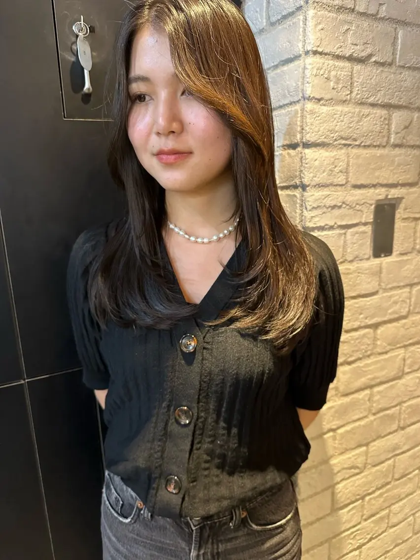 セミロング レイヤーカット 髪質改善/美髪矯正 🪼土屋そーたのヘアスタイル