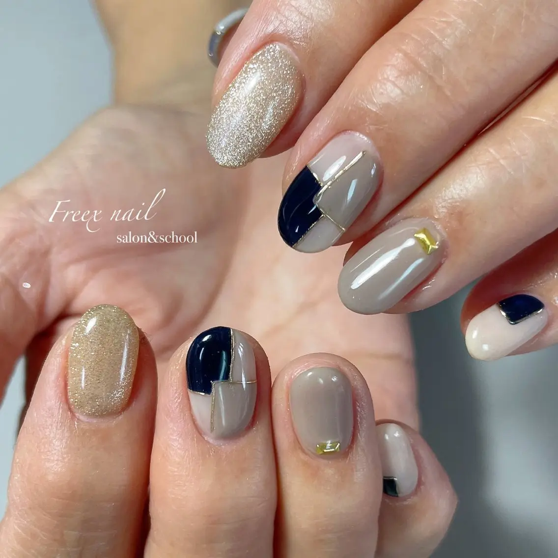 ネイル 持ち込み ハンドネイル フットネイル freex nail /ニュアンス/個性派のネイルデザイン