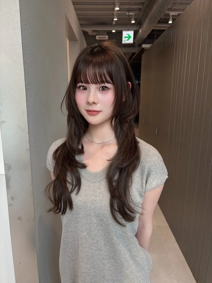 ロング エクステ レイヤーカット カット エクステ ハッシュカット/ 縮毛矯正/toshiのヘアスタイル