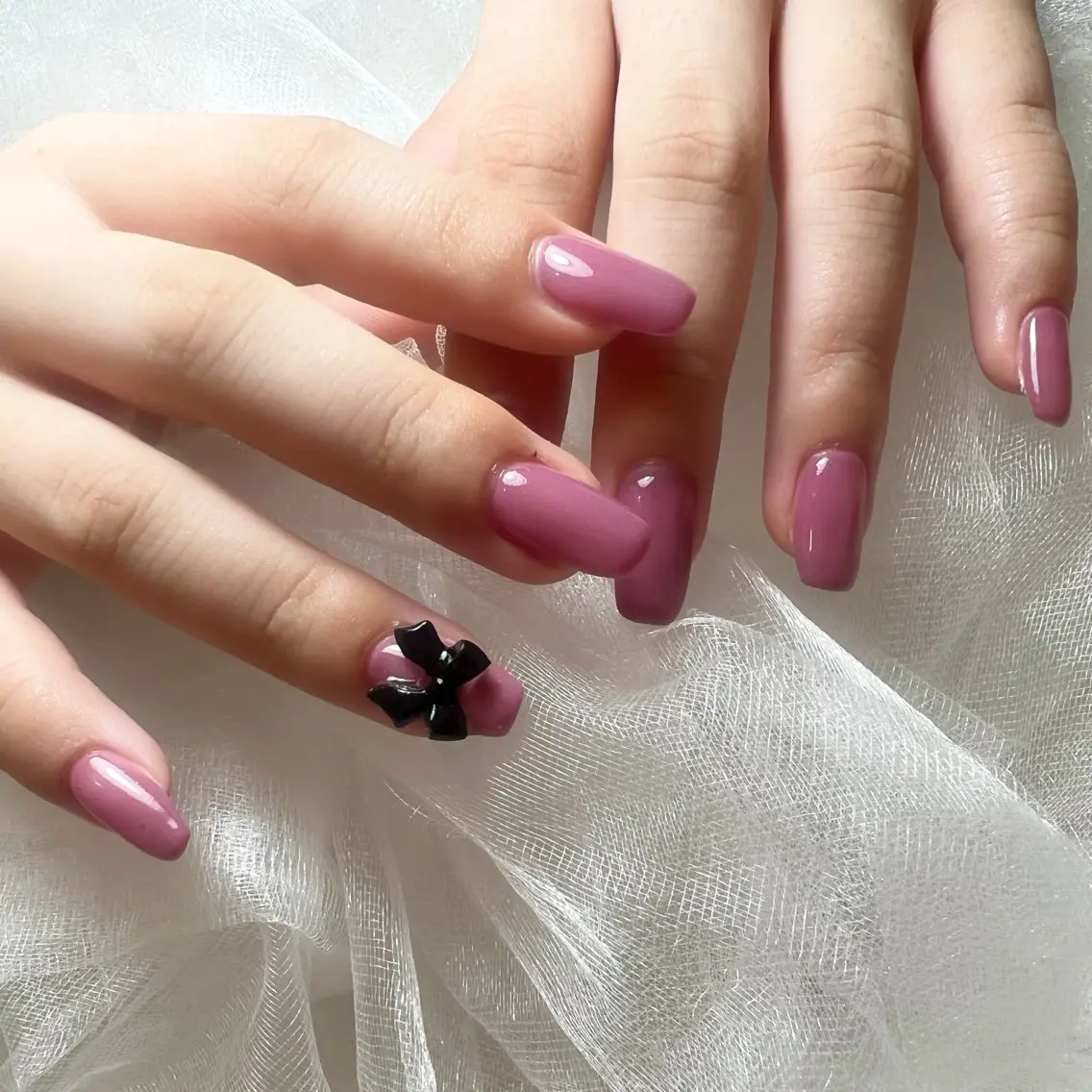 ネイル リボン ハンドネイル Lilibeauty salonのネイルデザイン