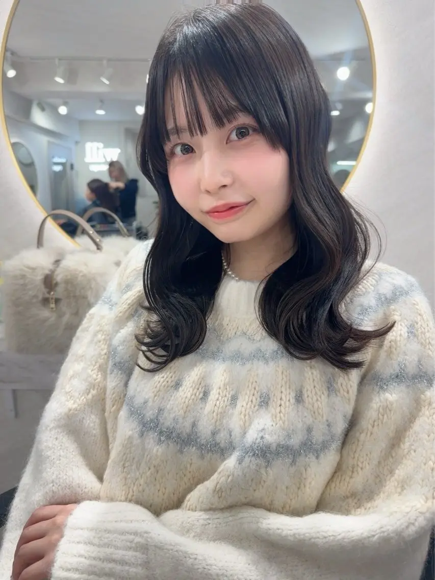 セミロング カラー カット ヘアカラー トリートメント 髪質改善will hairdesignのヘアスタイル