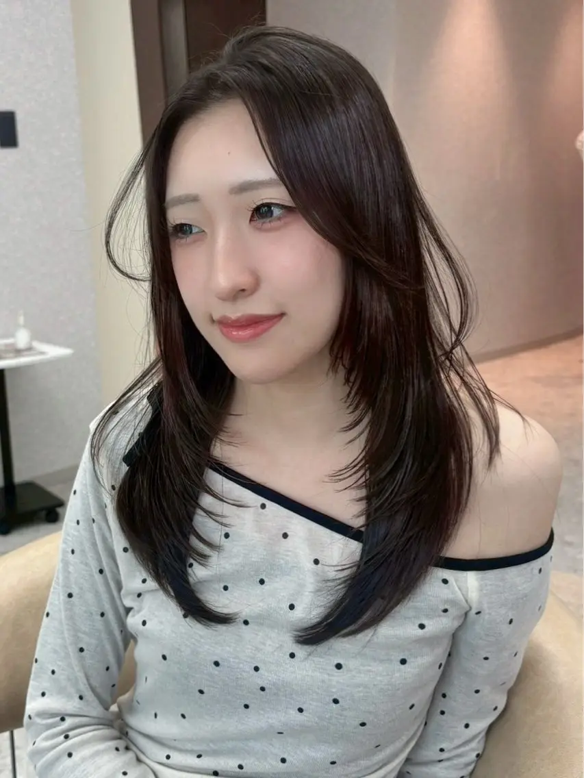 セミロング カラー ヘアアレンジ ブリーチ 透明感カラー ブリーチなしカラー 小顔カット トリートメント カット ヘアカラー トリートメント 艶カラー¦モテヘア¦ まなみ🎀💞のヘアスタイル