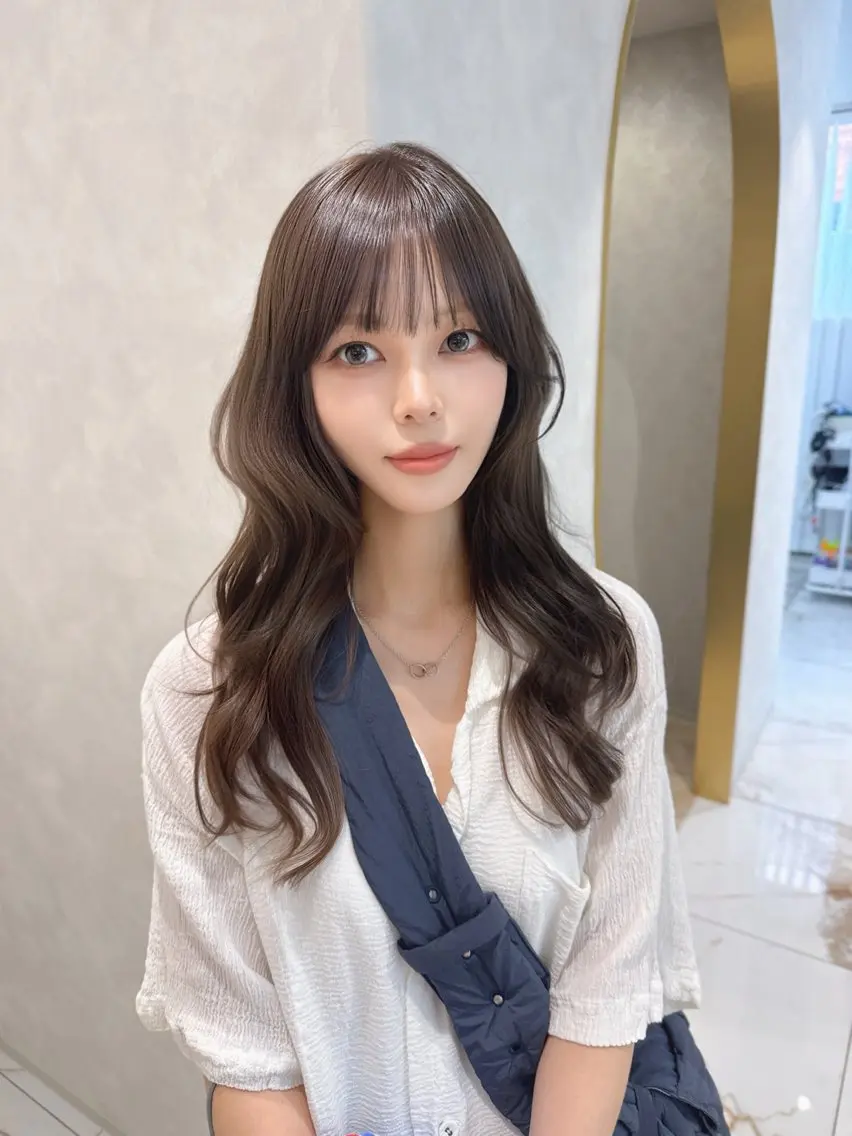 セミロング カット ヘアカラー トリートメント オーダーメイド ALLON髪質改善のヘアスタイル