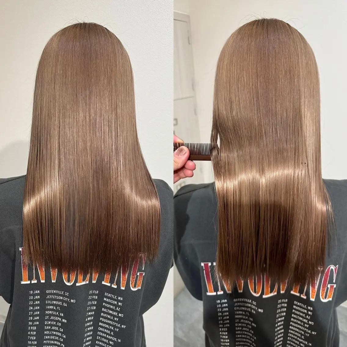 ロング 縮毛矯正 ウエダ ユウのヘアスタイル