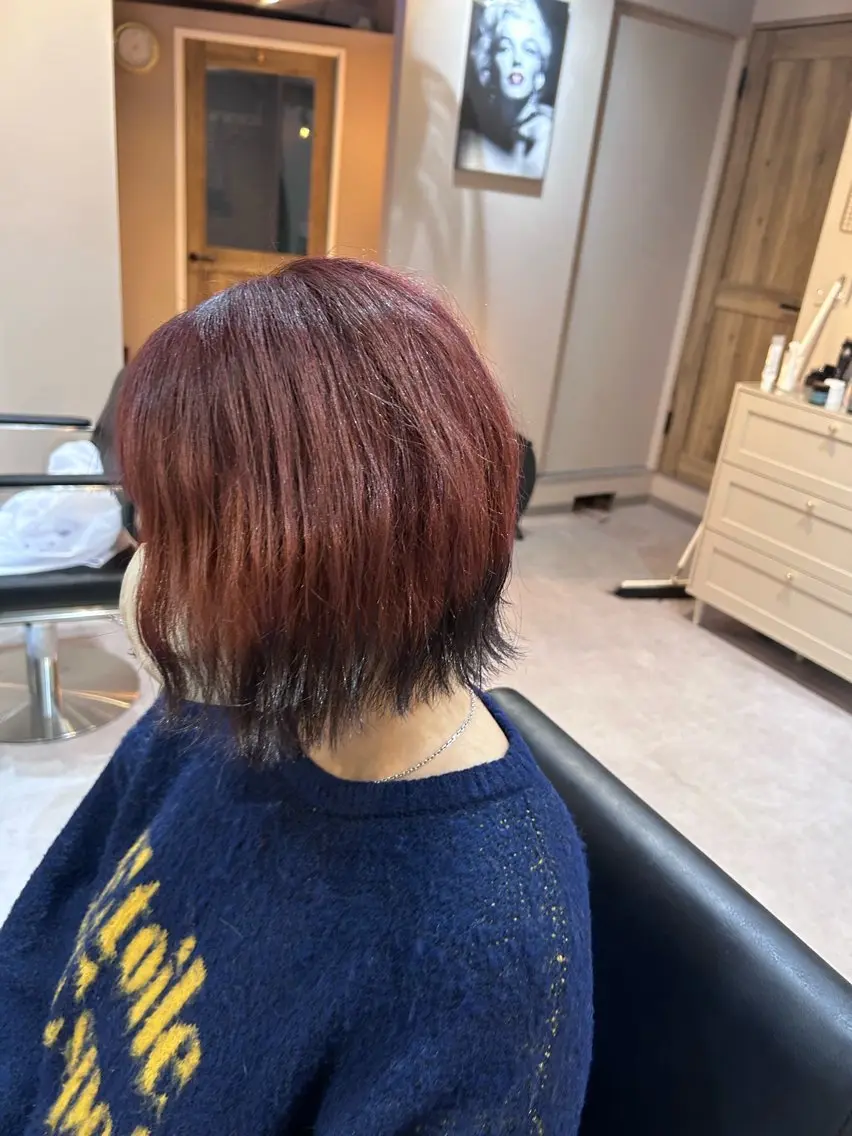 ショート カラー カット ヘアカラー トリートメント TOSHIKI 透明感カラー🌈のヘアスタイル