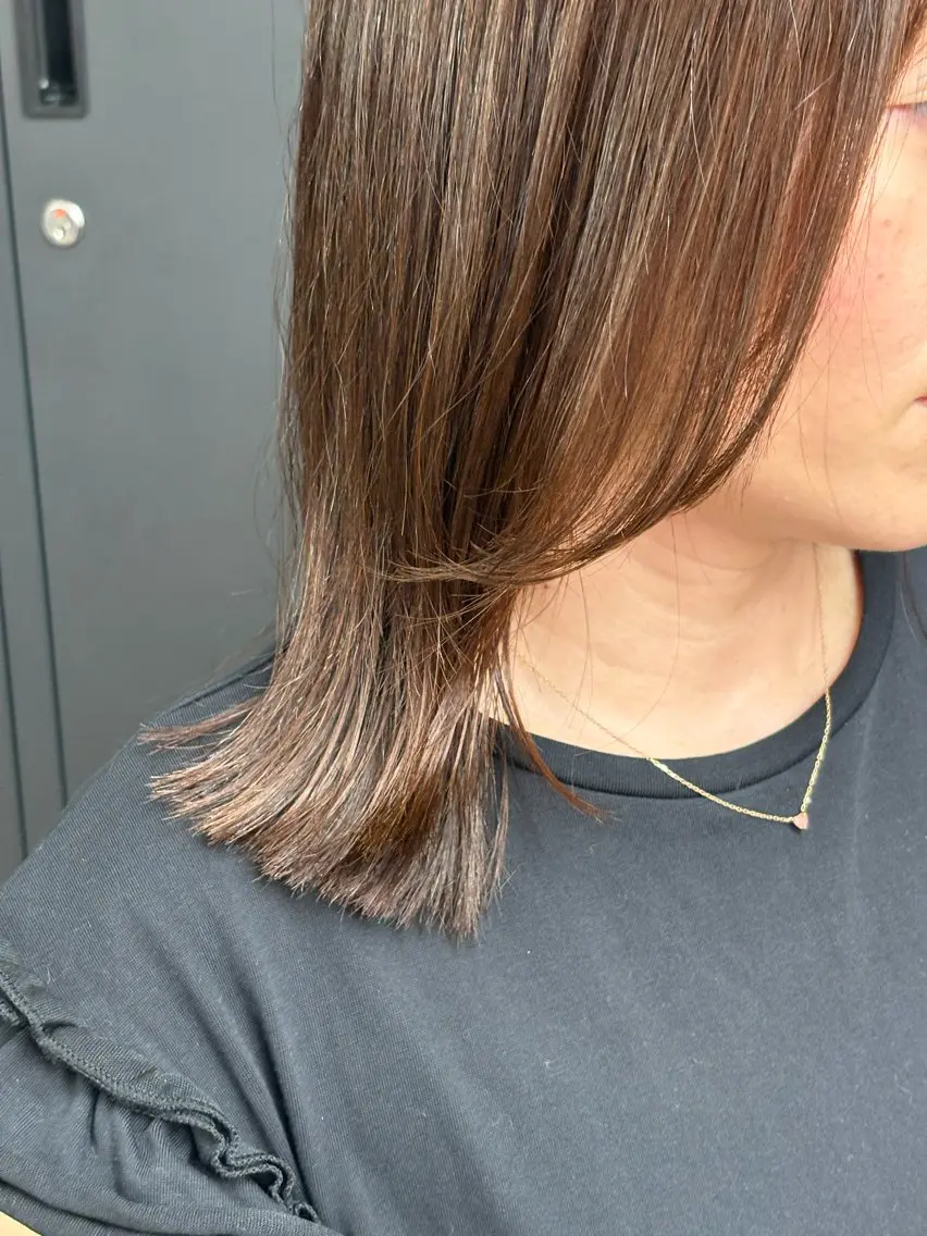 ミディアム 顔周りカット 🍳しながわ はるか🍳のヘアスタイル