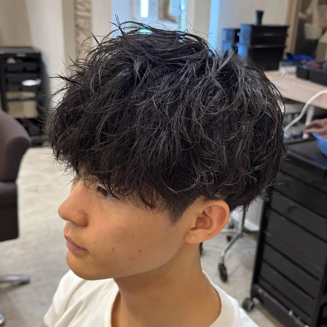 ショート カラー パーマ ヘアアレンジ メンズ カット パーマ 池袋西口メンズパーマ 特化 石見柊羽のヘアスタイル