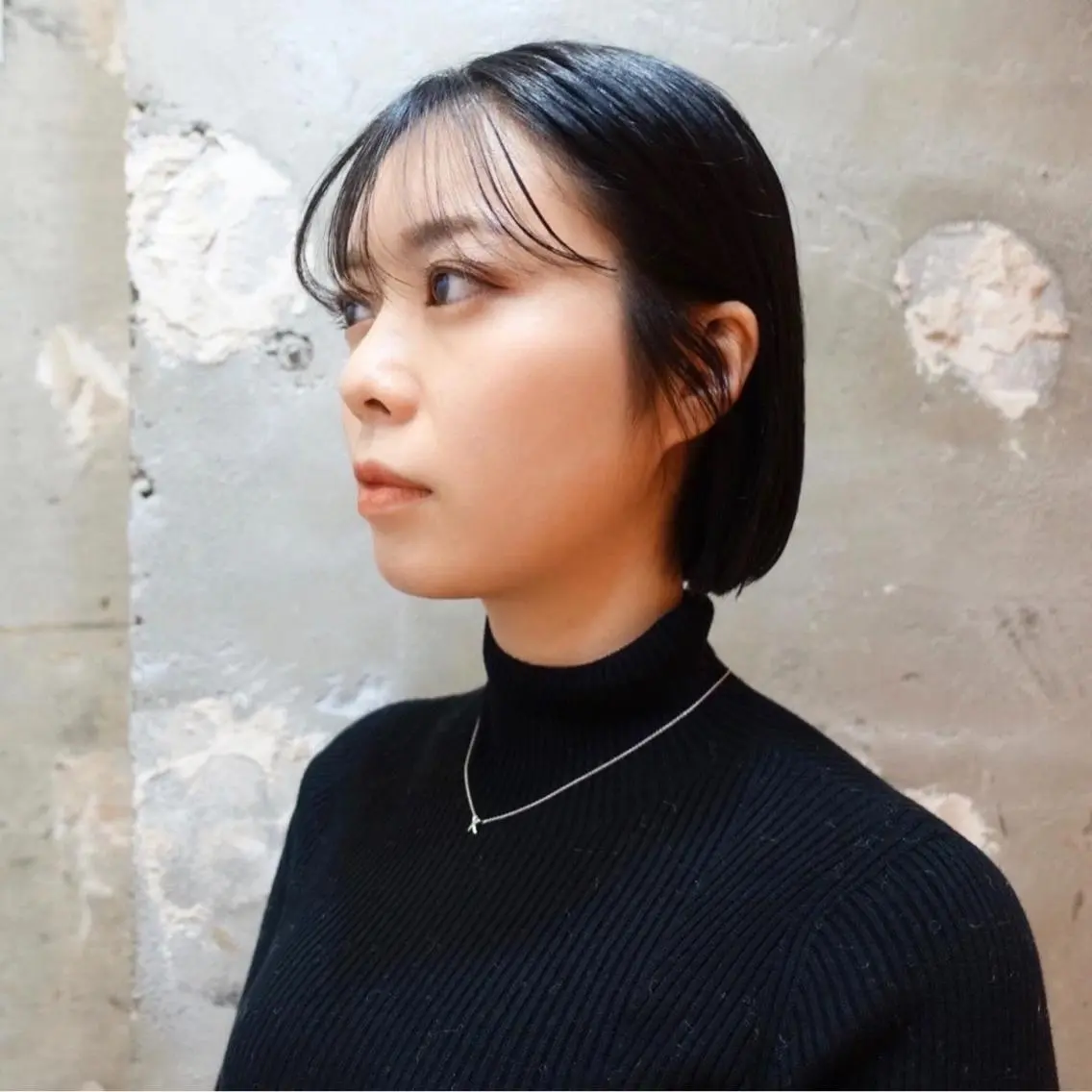 ショート パーマ ボブ 外国人風カラー ハイライト 髪質改善 韓国風ヘア tension 【テンション】のヘアスタイル